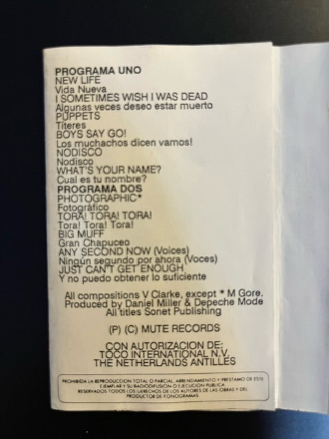 Depeche Mode - Speak & Spell RARE Guatemalan Cassette LP