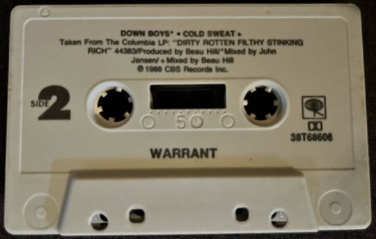 Warrant - Down Boys U.S. Cassette Single