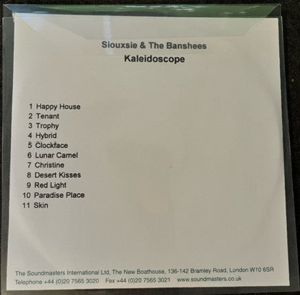 Siouxsie & The Banshees - Kaleidoscope RARE Studio Mastering CDr