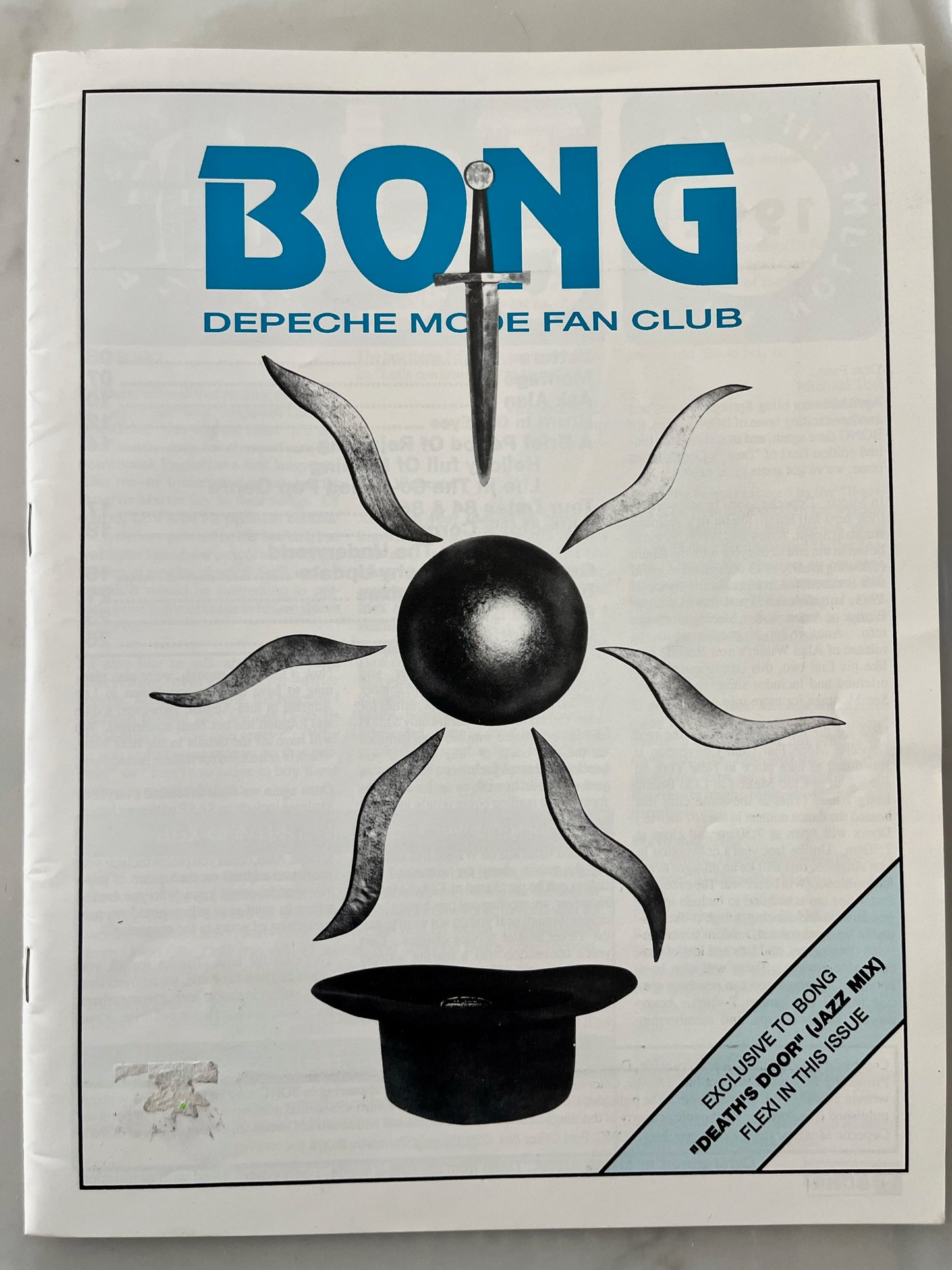 Depeche Mode - BONG Magazine 1992- Fan Club Only - Includes RARE Deaths Door Flexi-Disc