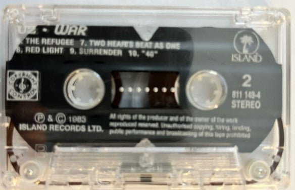 U2 - War RARE Thailand Import Cassette LP