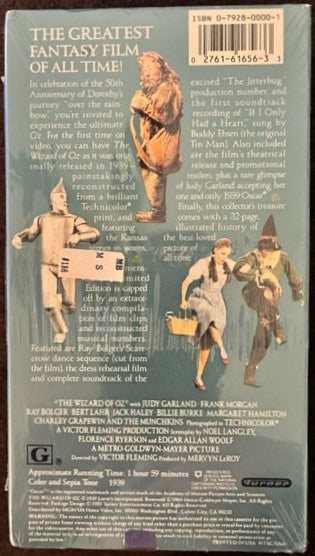 The Wizard Of OZ - VHS Videocassette 50th Anniversary Edition NEW / Sealed