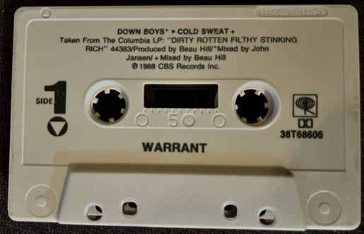 Warrant - Down Boys U.S. Cassette Single