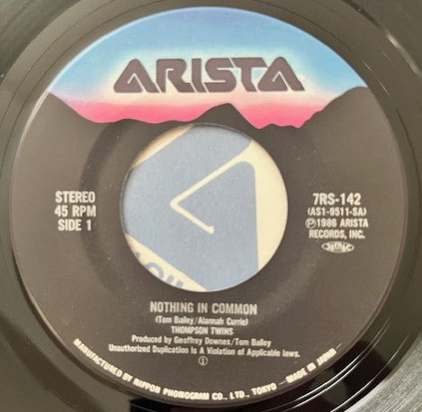 Thompson Twins - Nothing In Common Japanese 7" Single