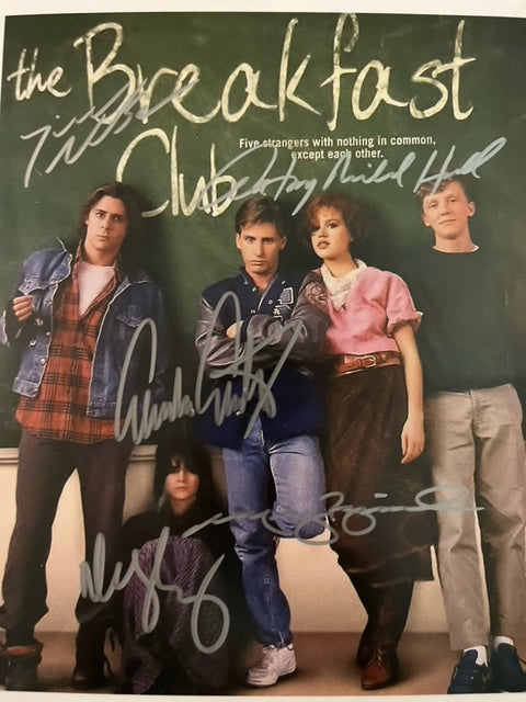 THE BREAKFAST CLUB - Cast Signed 8 x 10 Photo Nelson - Estevez - Hall - Ringwald - Sheedy