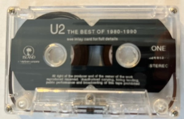 U2 - The Best Of 1980-1990 RARE Thailand Cassette LP With Bonus Promo Note Cards