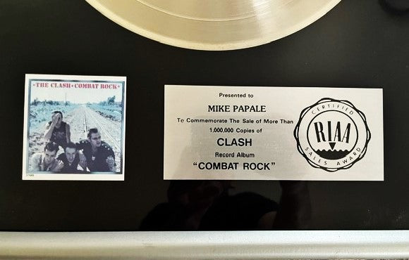 The Clash - Combat Rock Rare RIAA Platinum Sales Award