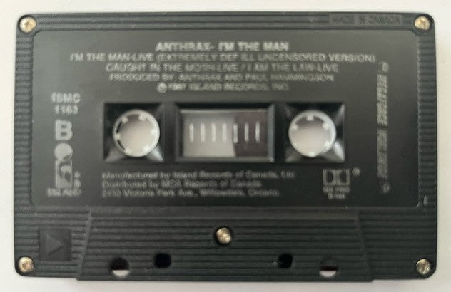 ANTHRAX - I'm The Man Canadian Import Maxi Single Cassette