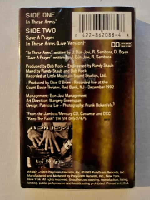 Bon Jovi - In These Arms U.S. Cassette Single Still Factory Sealed