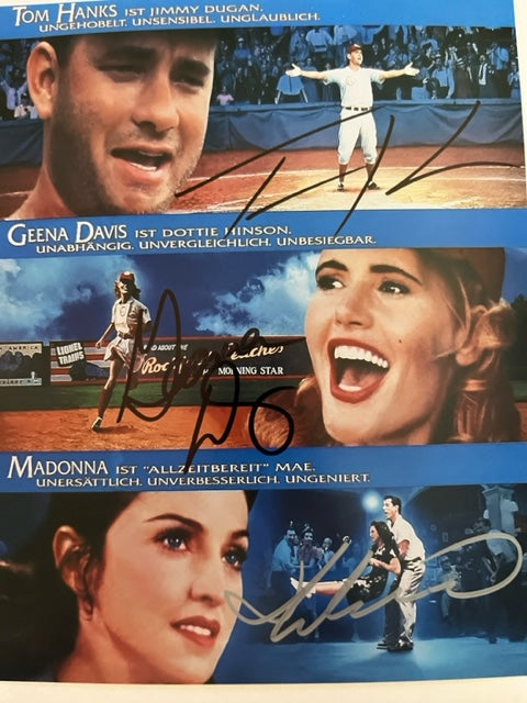A League Of Their Own - Cast Signed 8 x 10 Photo Tom Hanks - Madonna - Geena Davis