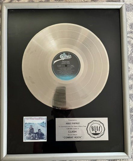 The Clash - Combat Rock Rare RIAA Platinum Sales Award