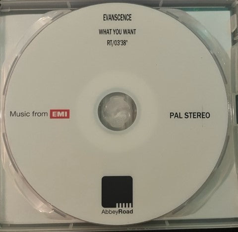 Evanescence - What You Want - Rare DVDr Promotional Test Pressing