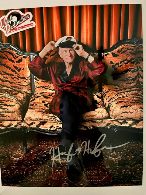 Hugh Hefner - Playboy Hand Signed 8 x 10 Photo