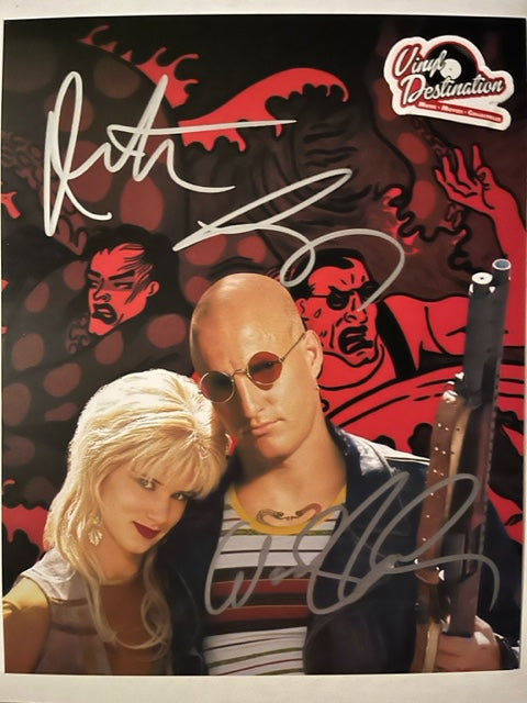 Natural Born Killers - Cast Signed 8 x 10 Photo Woody Harrelson & Juliette Lewis