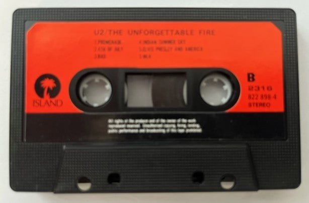 U2 - The Unforgettable Fire EXTREMELY RARE Taiwanese Cassette