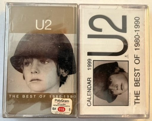 U2 - The Best Of 1980-1990 RARE Thailand Cassette LP With Bonus Promo Note Cards