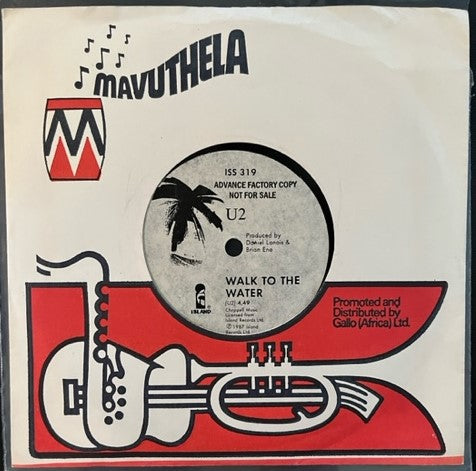 U2 - Walk To The Water / I Trip Through Your Wires - RARE 7" Production Acetate
