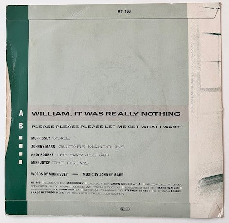 The Smiths - William, It Was Really Nothing U.K. 7" single