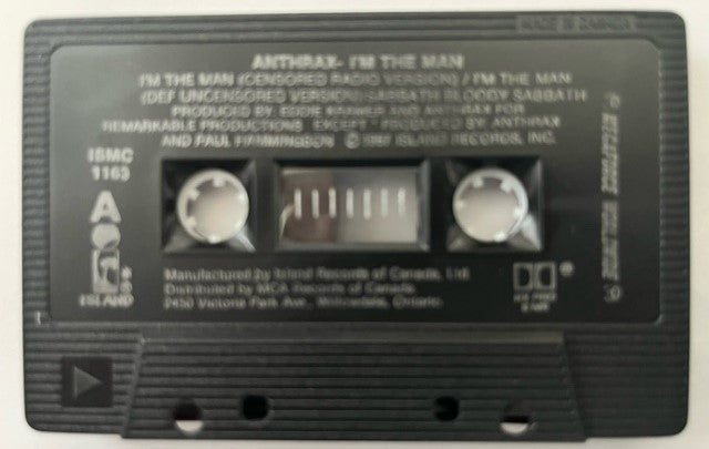 ANTHRAX - I'm The Man Canadian Import Maxi Single Cassette
