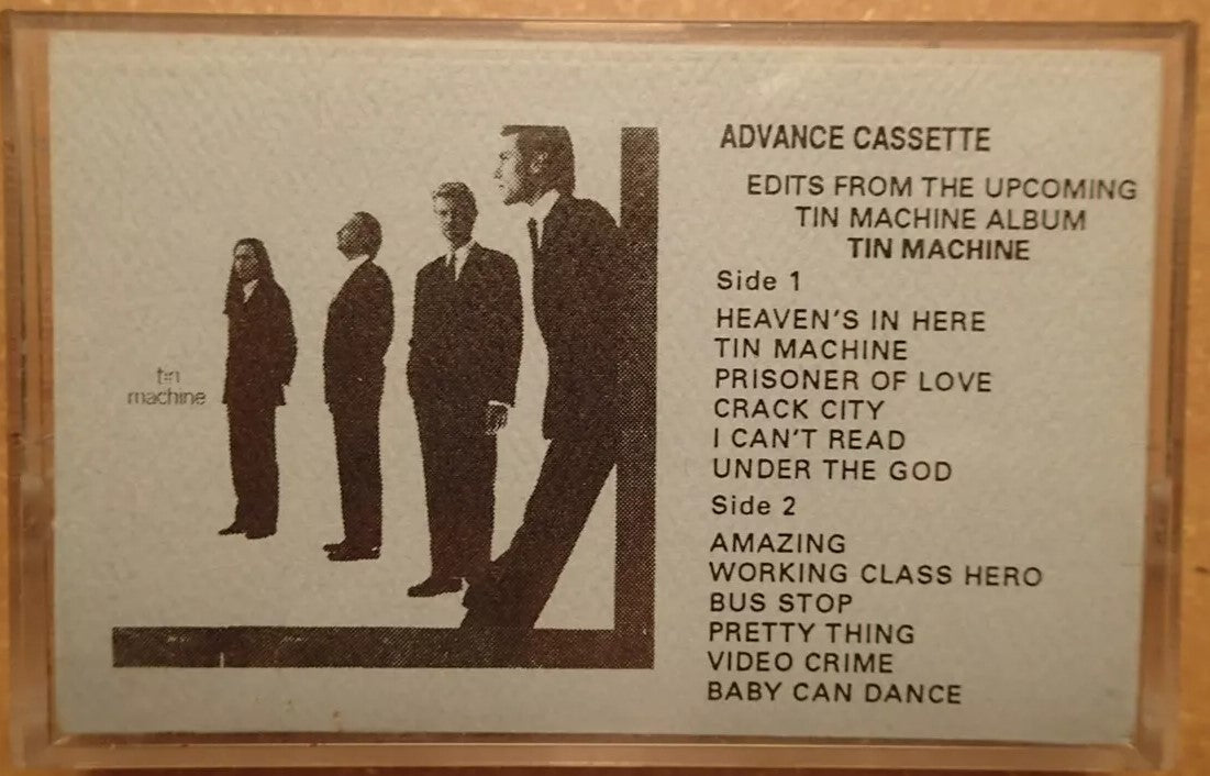 Tin Machine - Rare U.S. Advance Promo Cassette LP W/ David Bowie