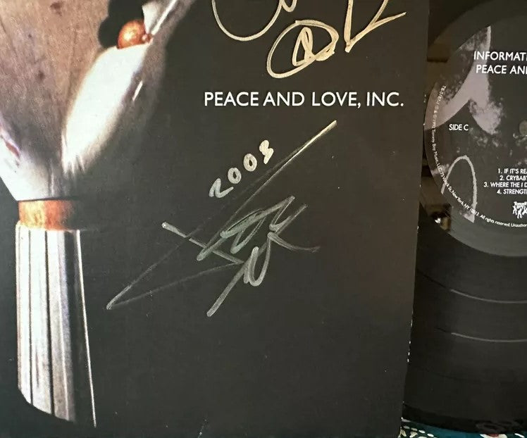 Information Society - Peace & Love, Inc. Fully Signed LP