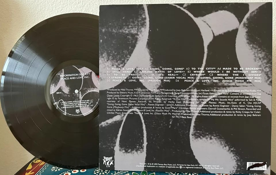 Information Society - Peace & Love, Inc. Fully Signed LP