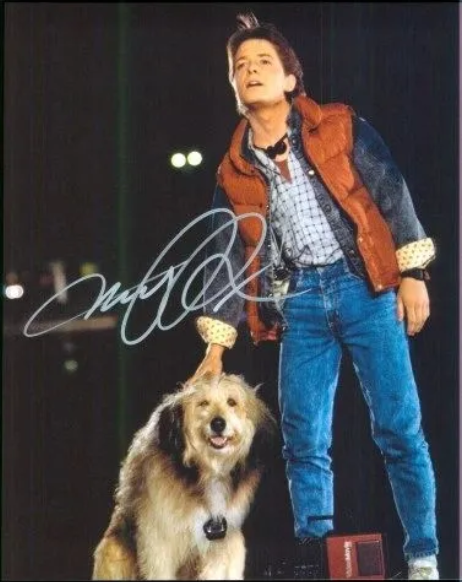 Michael J Fox - Marty Mc Fly - Back To The Future Autographed 8 x 10