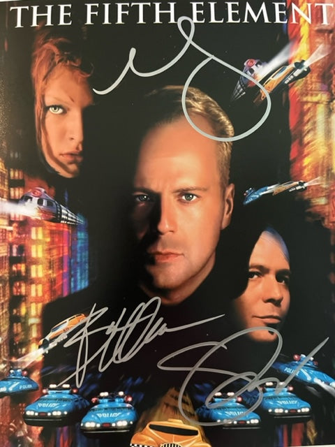 The Fifth Element - Cast Signed 8 x 10 Photo Willis - Oldman - Jovovich