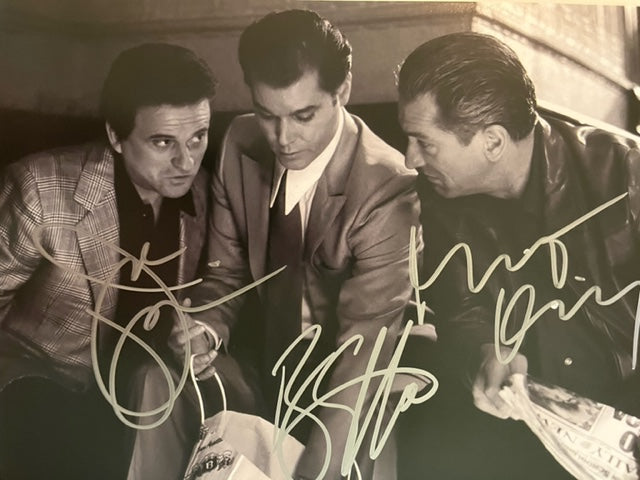 GOODFELLAS - Cast Signed 8 x 10 Ray Liotta - Joe Pesci - Robert DeNiro
