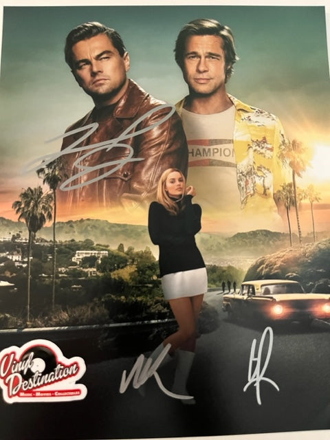 Once Upon A Time In Hollywood - Cast Signed 8 x 10 Photo  DiCaprio   Pitt   Robbie