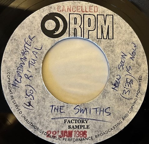 The Smiths - How Soon Is Now / Headmaster Ritual  UBER RARE 7" Metal Acetate