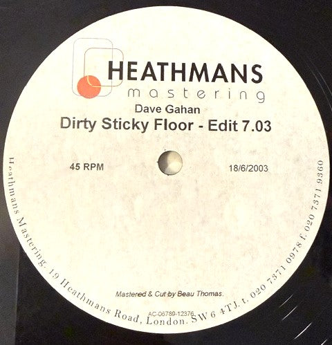 Dave Gahan / Depeche Mode - Dirty Sticky Floors 12" Metal Acetate