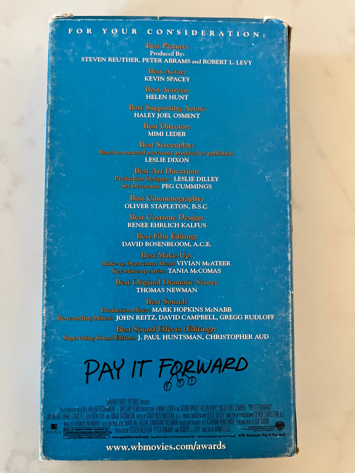 Pay It Forward - RARE Promotional VHS screener