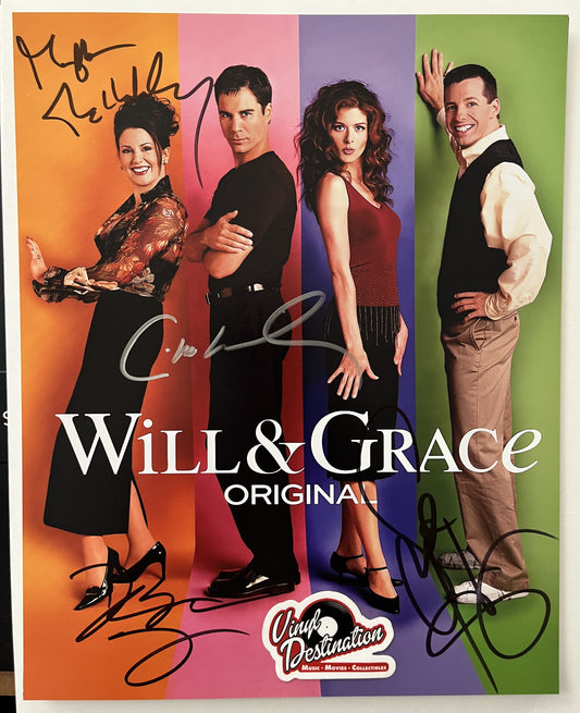 Will & Grace - Cast Signed 8 x 10 Photo    Hayes - Messing - McCormack - Mullally