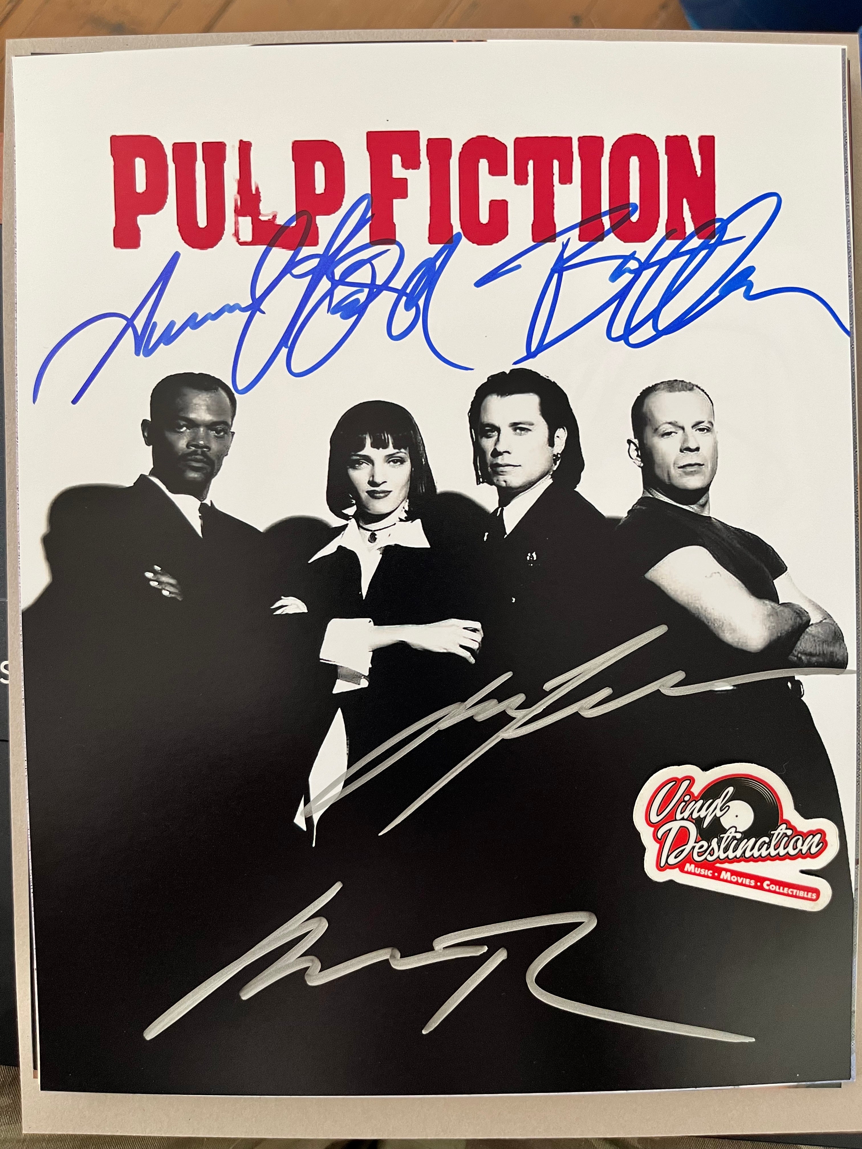 Pulp Signed Pulp Fiction - Cast Signed 8 x 10 Photo - Willis / Travolta / Thurman ...