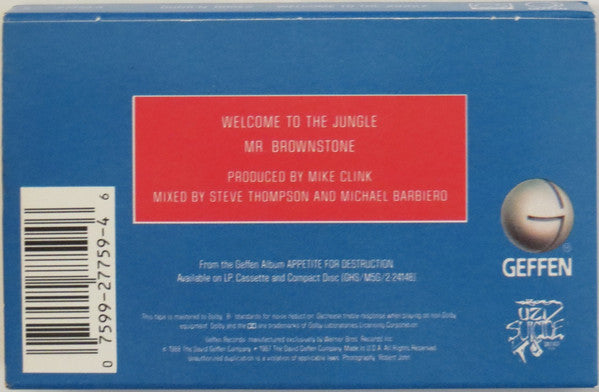 Guns-N-Roses - Welcome To The Jungle - U.S. ONLY Cassette Single