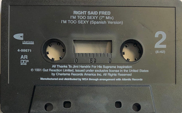 Right Said Fred - I'm Too Sexy  U.S. Cassette Single