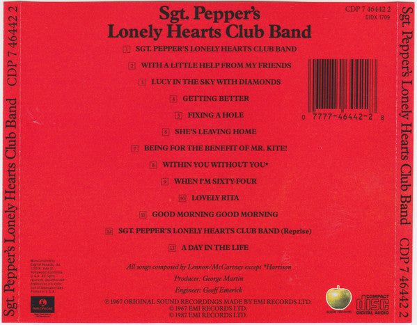 The Beatles - Sgt. Pepper's         U.S.  CD LP