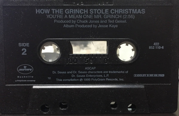 Dr. Seuss - You're A Mean One, Mr. Grinch    RARE  U.S. Cassette Single