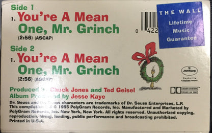 Dr. Seuss - You're A Mean One, Mr. Grinch    RARE  U.S. Cassette Single