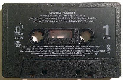 Digable Planets - Where I'm From   U.S. Cassette Single