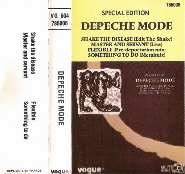 Depeche Mode - Shake The Disease / Flexible - Rare French Cassette Single