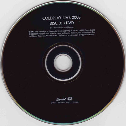 Coldplay - Live 2003  U.S. CD/DVD 2-Disc Set  BMG Record Club Issue