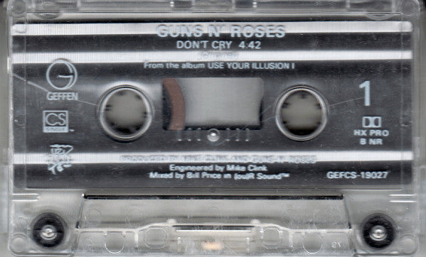 Guns - N - Roses      Don't Cry    U.S. Cassette Single