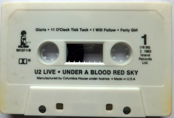 U2 - LIVE Under A Blood Red Sky   U.S. Cassette LP   Columbia House Edition