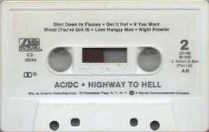 AC/DC - Highway To Hell  U.S. Cassette LP