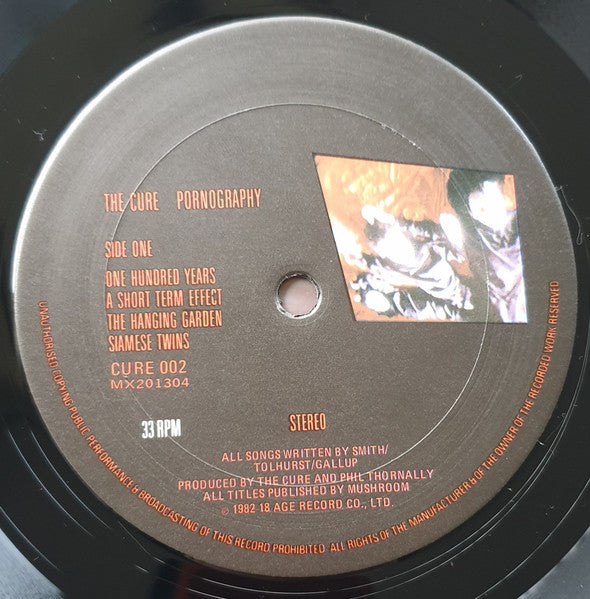 The Cure - Pornography   RARE Australia Limited Edition With Free Charlotte 7" Single