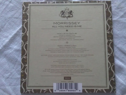 Morrissey - All You Need Is Me - UK Import CD Single