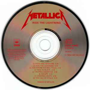 METALLICA - Ride The Lightning - RARE Japanese 1994 press CD