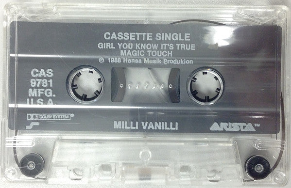 Milli Vanilli - Girl You Know It's True    U.S. Cassette Single